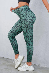 Leopard Print Wide Waistband Leggings - 808Lush