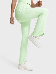 Wide Waistband Bootcut Sports Pants - 808Lush