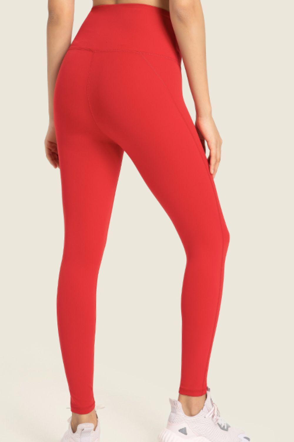 Seamless High-Rise Wide Waistband Yoga Leggings - 808Lush