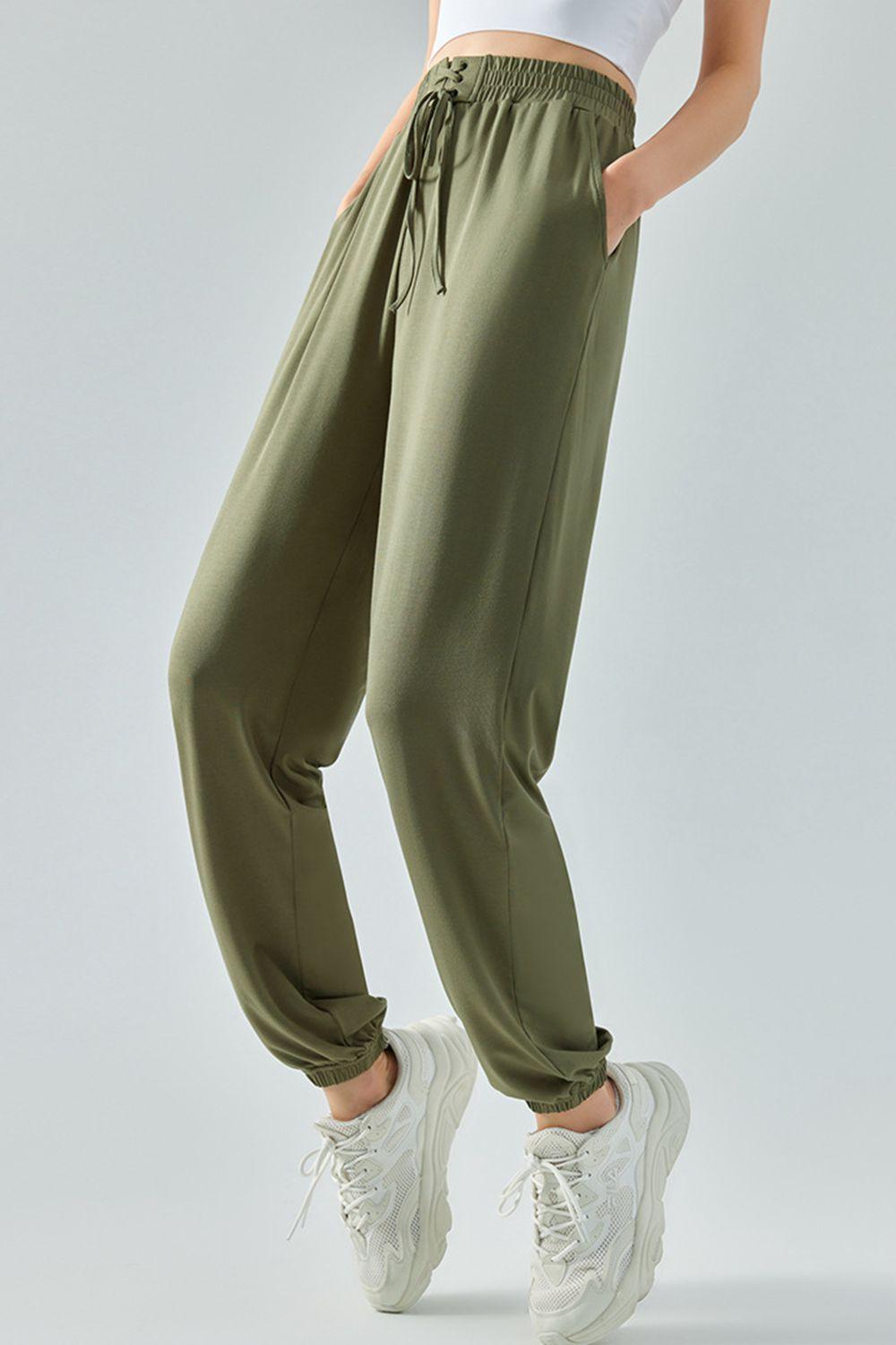 Tie Waist Sports Pants - 808Lush