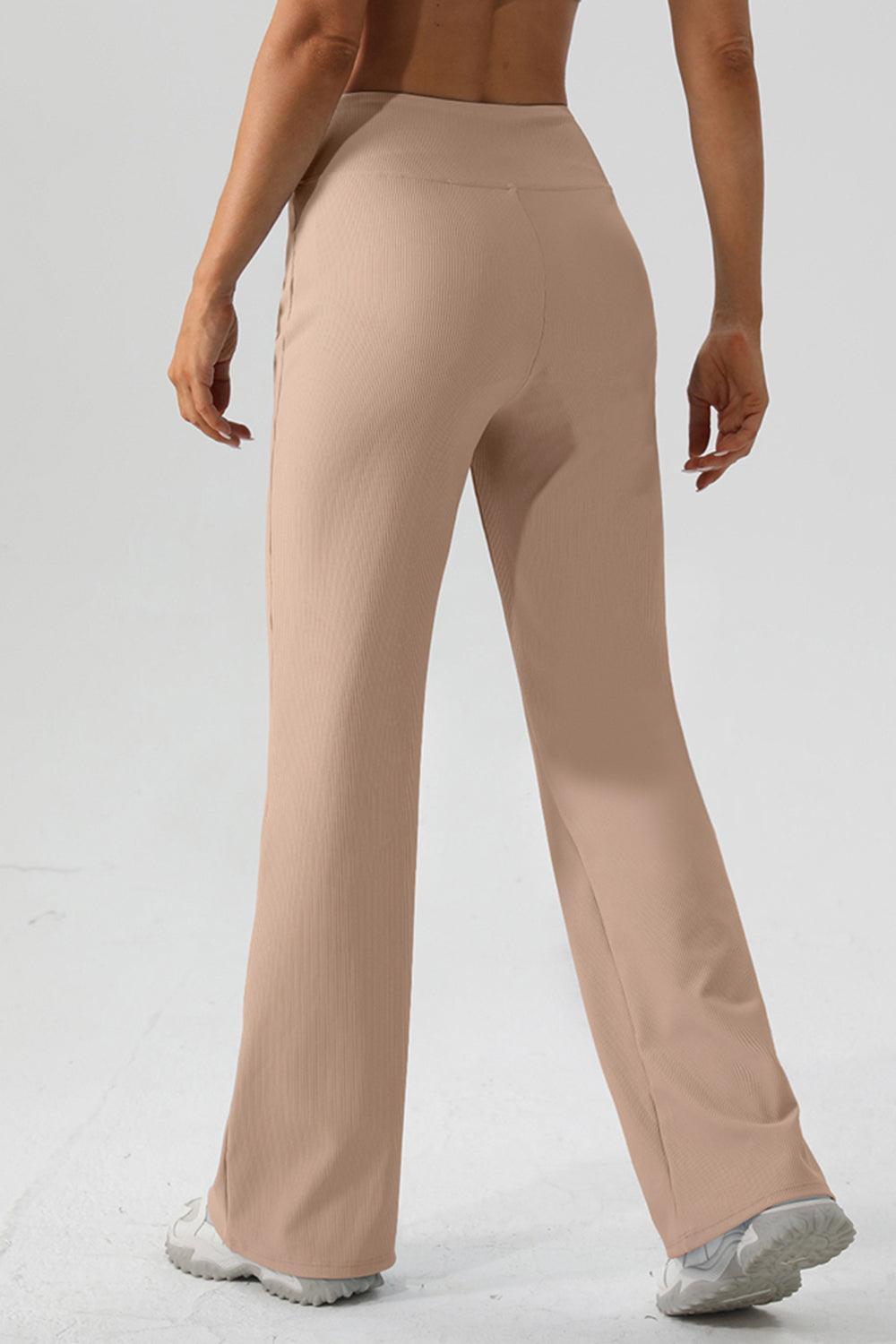 High Waist Straight Active Pants - 808Lush