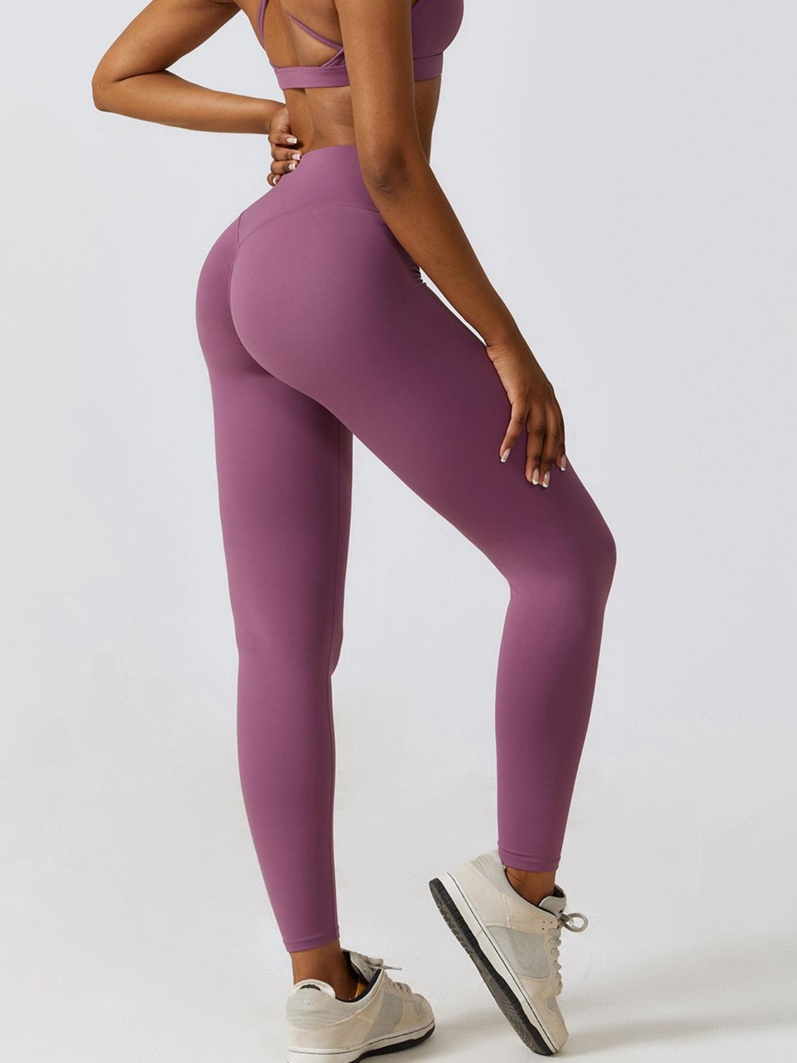 Wide Waistband High Waist Sports Pants - 808Lush