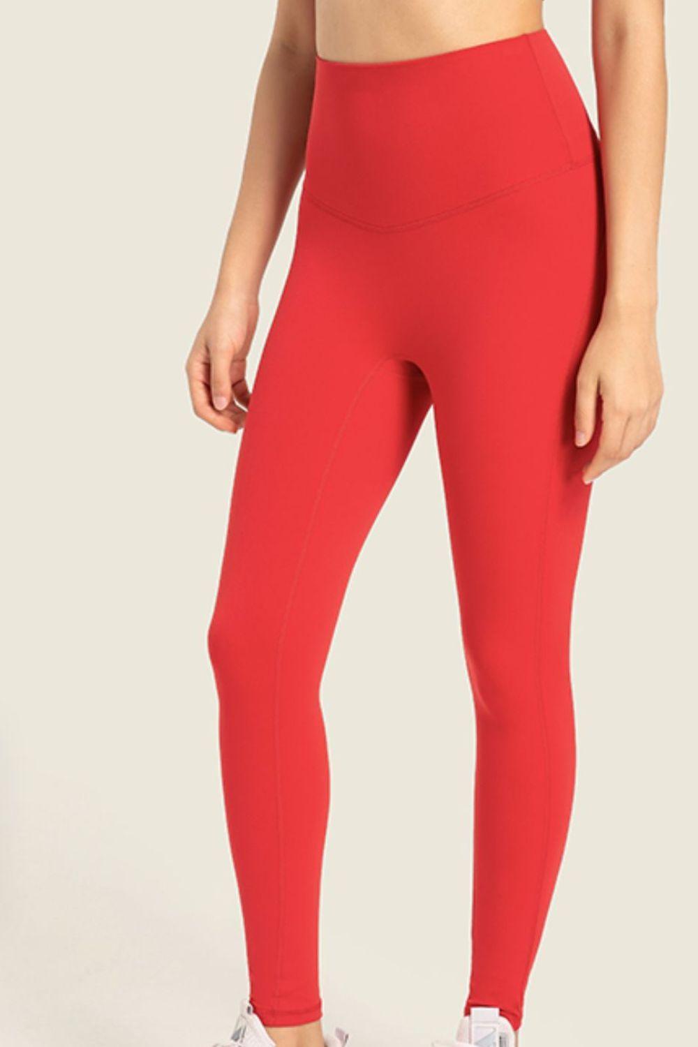 Seamless High-Rise Wide Waistband Yoga Leggings - 808Lush