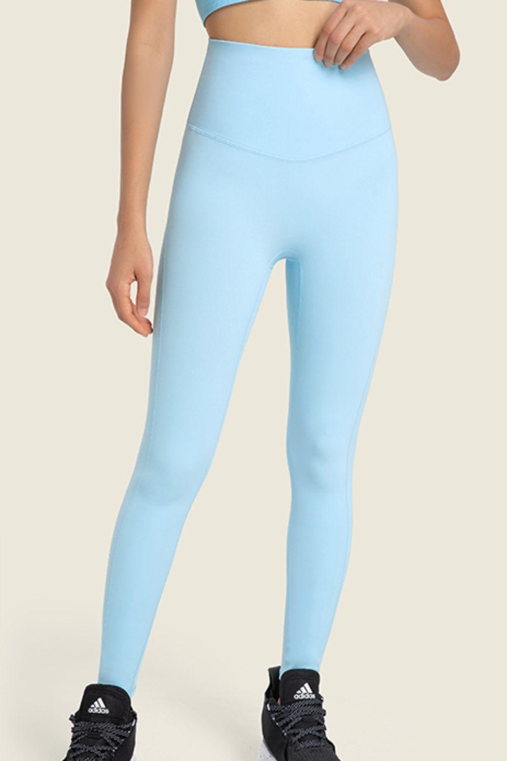 Seamless High-Rise Wide Waistband Yoga Leggings - 808Lush