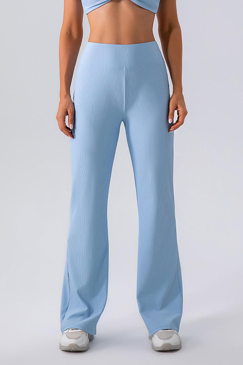 High Waist Straight Active Pants - 808Lush