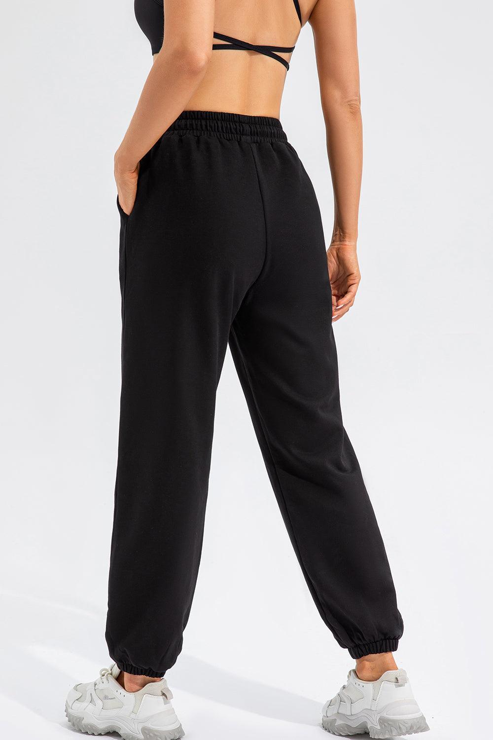 Drawstring Active Pants with Pockets - 808Lush