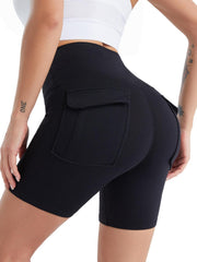 Pocketed High Waist Active Shorts - 808Lush