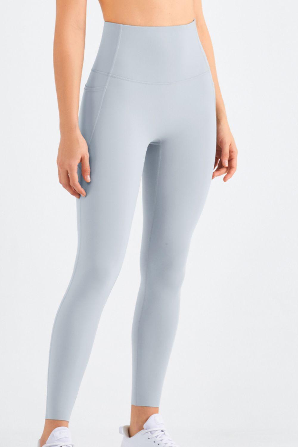 Highly Stretchy Elastic Waistband Pocket Yoga Leggings - 808Lush