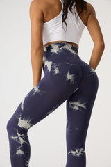 Tie-Dye High Waist Active Pants - 808Lush