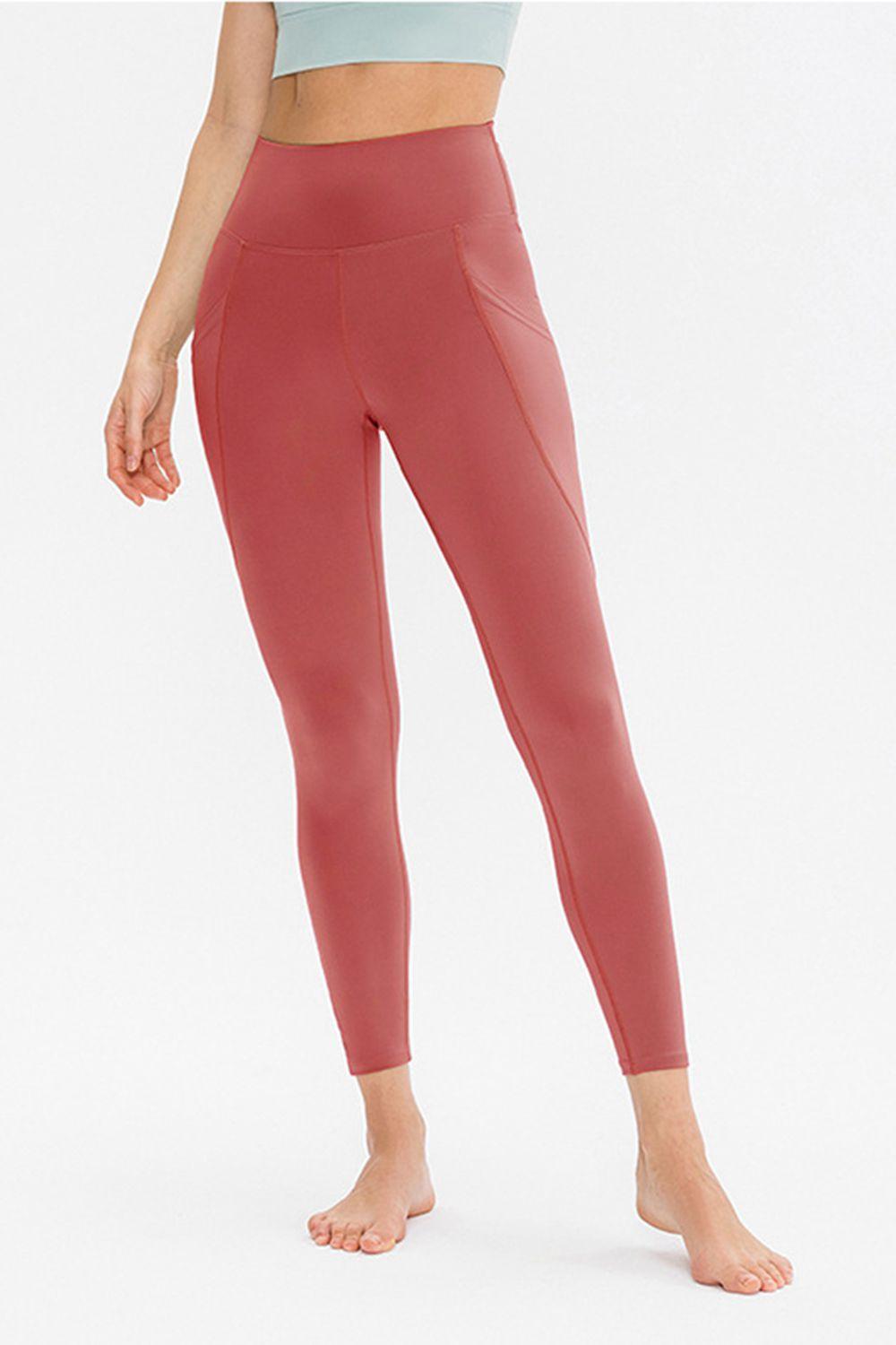 Slim Fit Long Active Leggings with Pockets - 808Lush