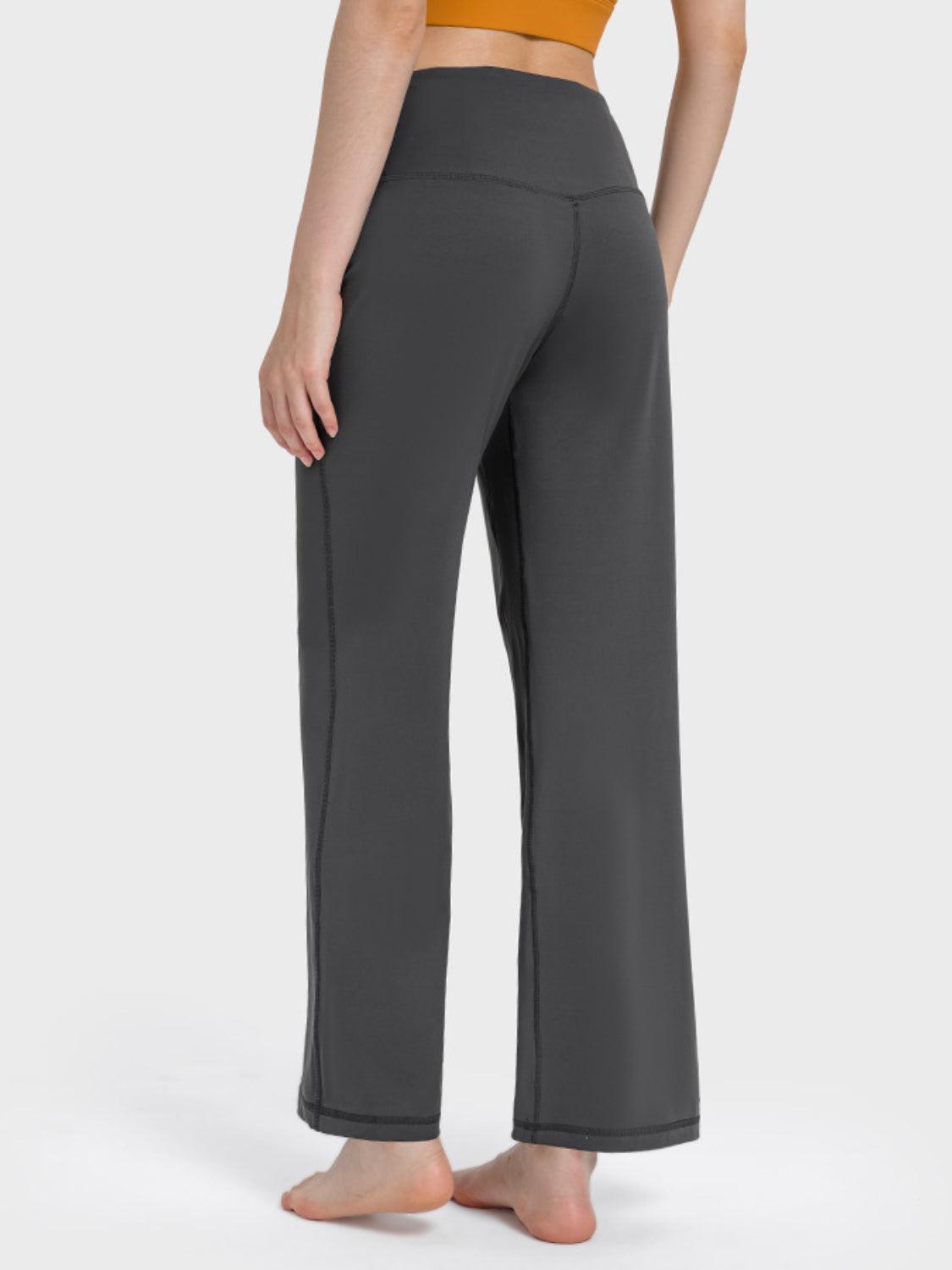 Wide Waistband Active Pants with Pockets - 808Lush