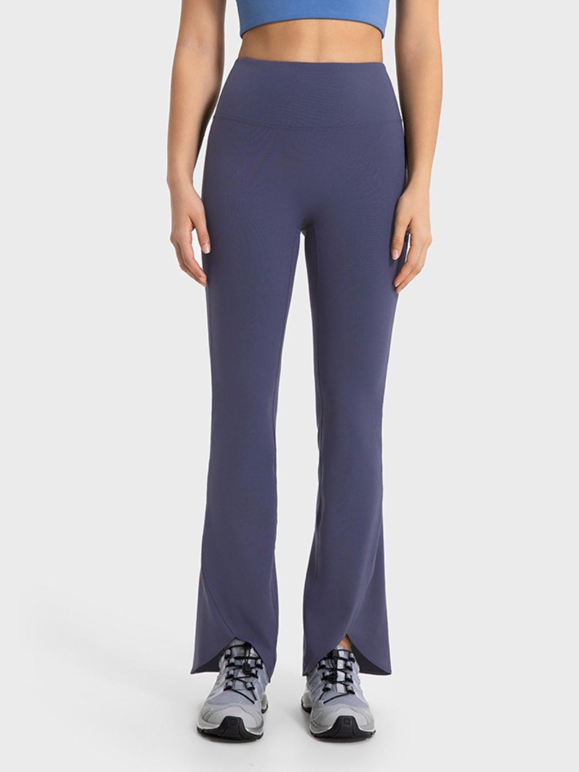 Wide Waistband Bootcut Sports Pants - 808Lush