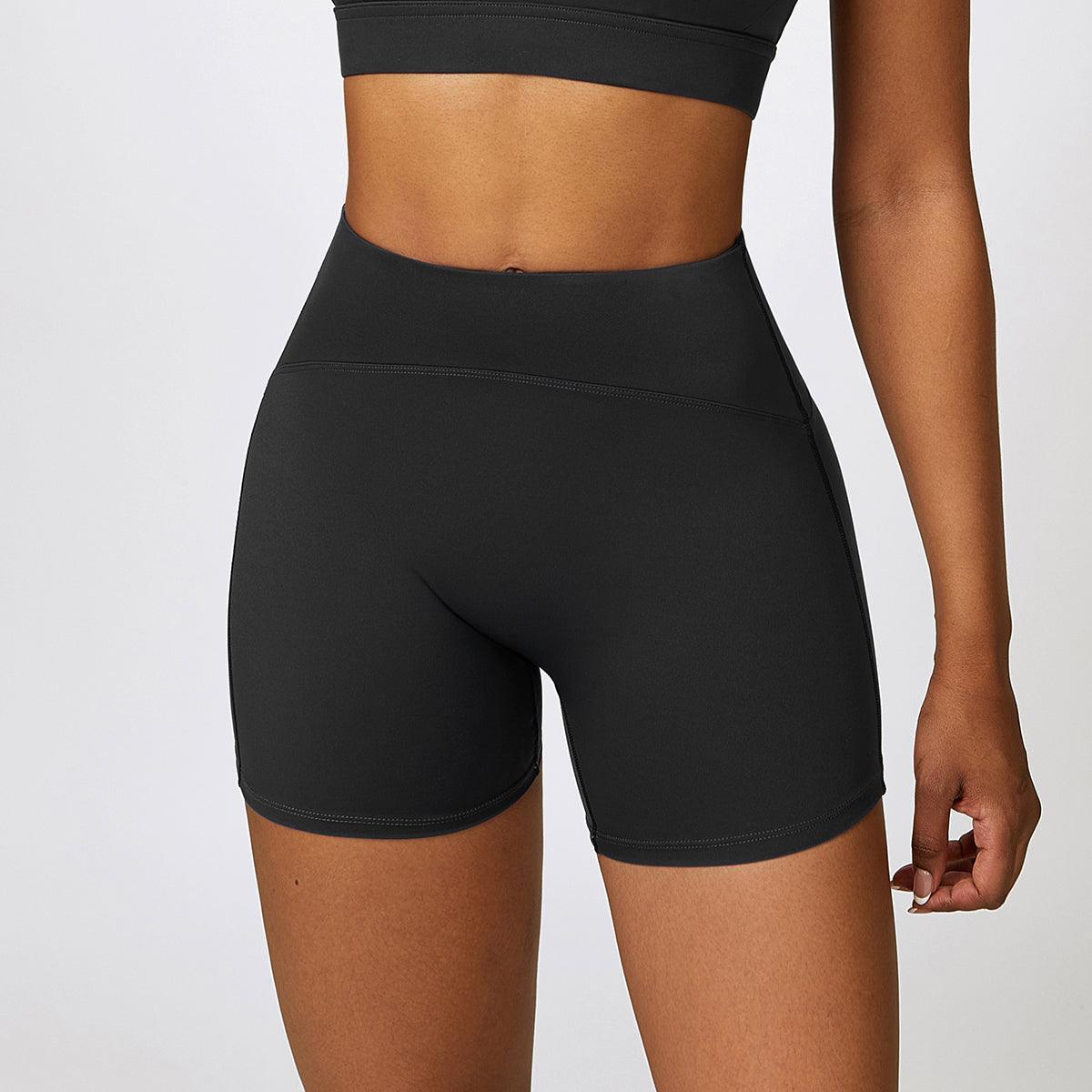 Wide Waistband Slim Fit Sports Shorts - 808Lush