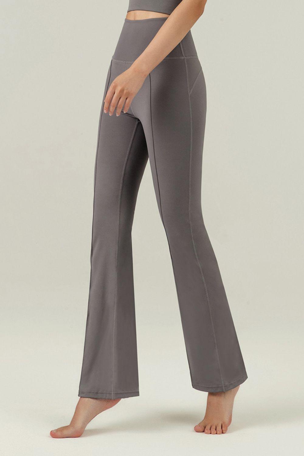 Center Seam Sports Flare Pants - 808Lush