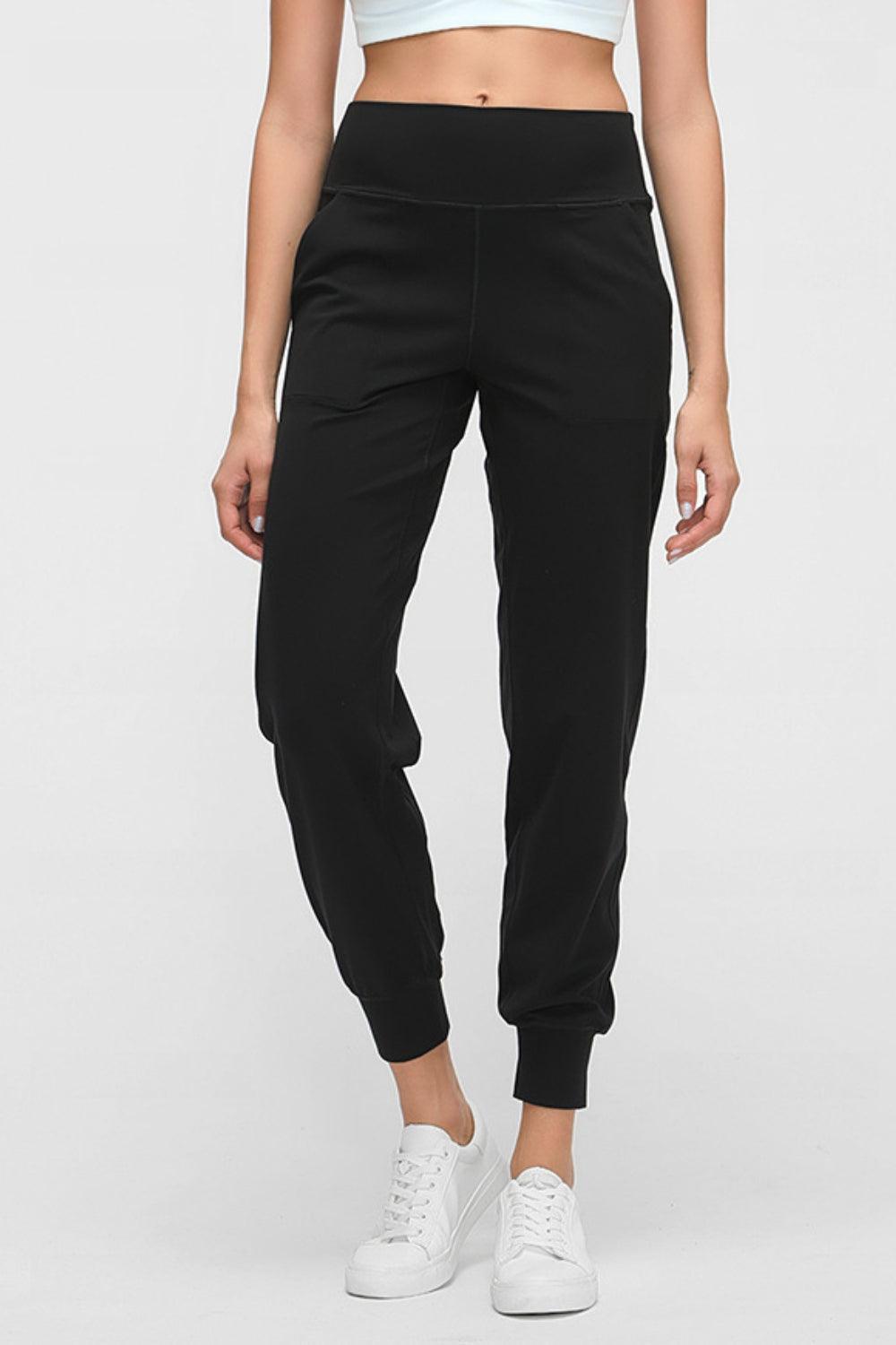 Wide Waistband Slant Pocket Pants - 808Lush