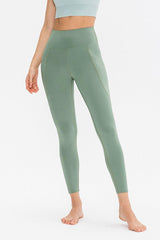 Slim Fit Long Active Leggings with Pockets - 808Lush