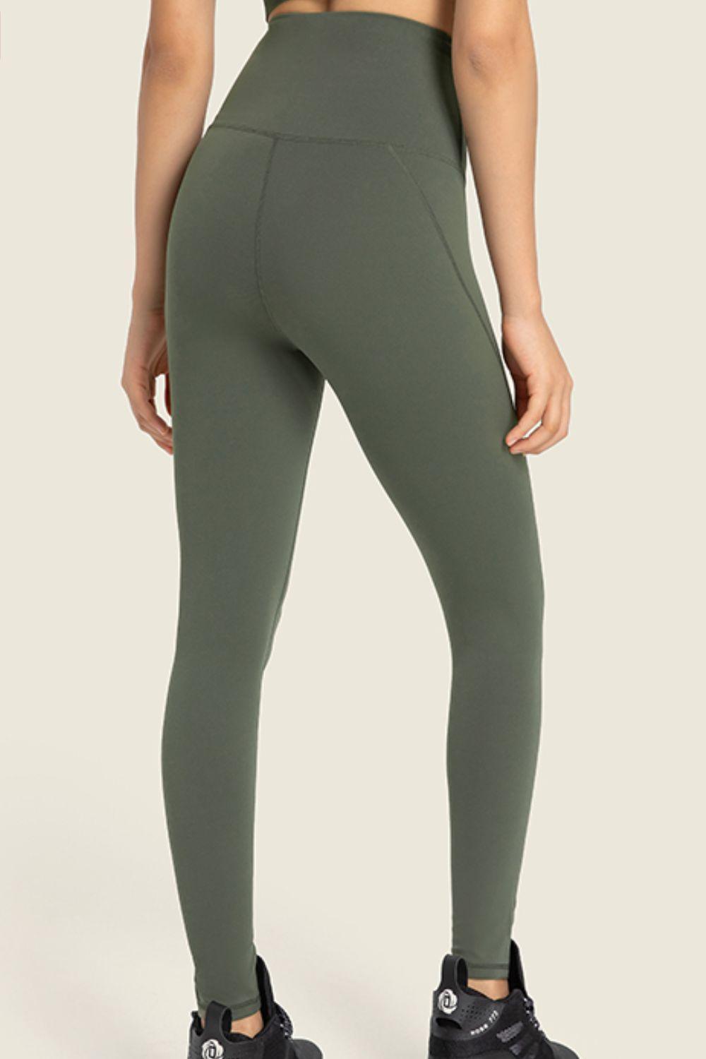 Seamless High-Rise Wide Waistband Yoga Leggings - 808Lush