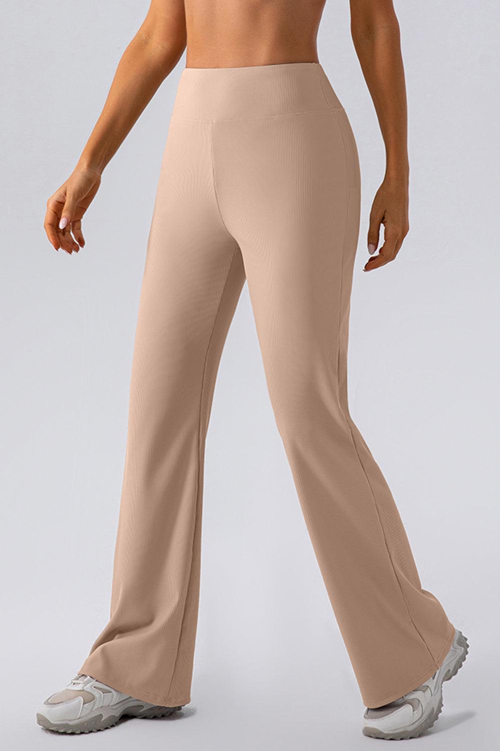 High Waist Straight Active Pants - 808Lush