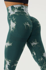 Tie-Dye High Waist Active Pants - 808Lush