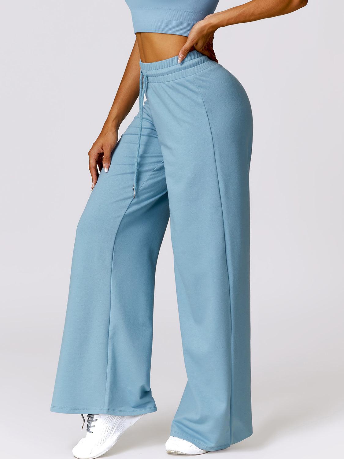 Drawstring High Waist Active Pants - 808Lush