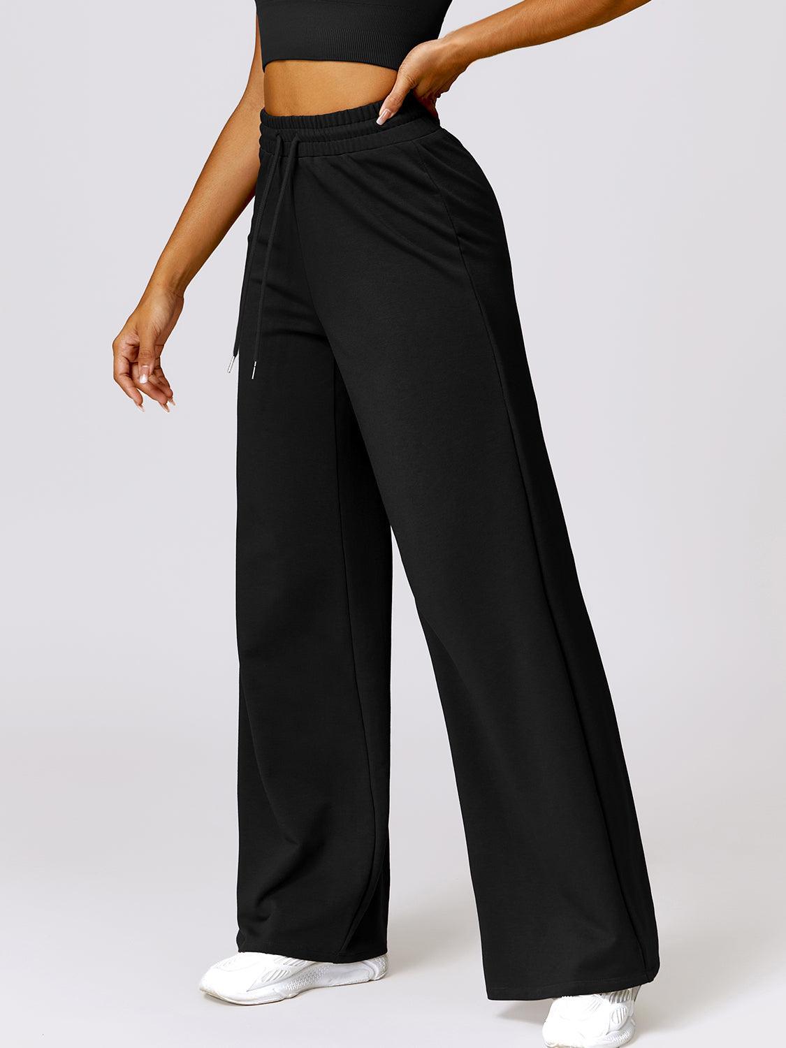 Drawstring High Waist Active Pants - 808Lush