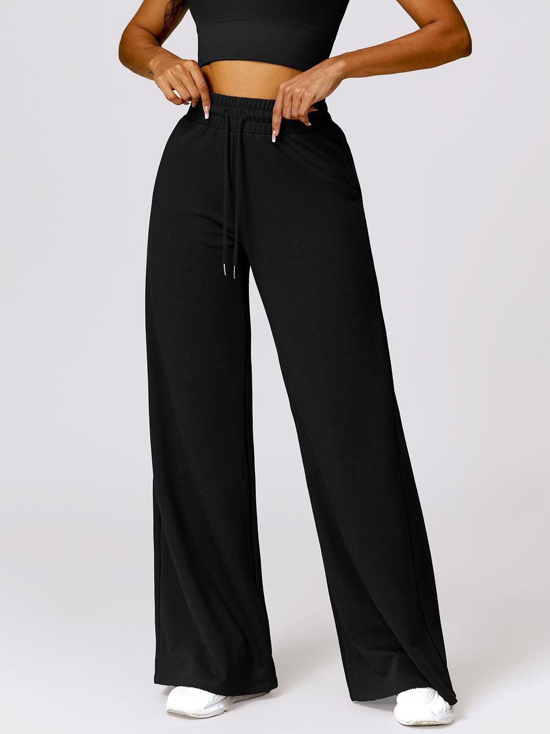 Drawstring High Waist Active Pants - 808Lush