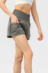 Elastic Waist Pocketed Active Shorts - 808Lush