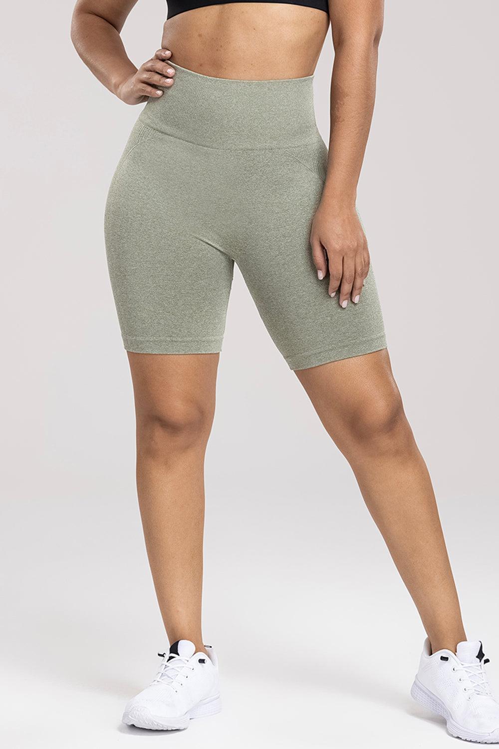 Wide Waistband High Waist Active Shorts - 808Lush