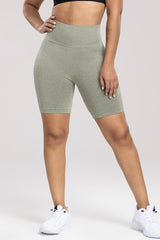 Wide Waistband High Waist Active Shorts - 808Lush