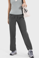 Drawstring Pocketed Active Pants - 808Lush