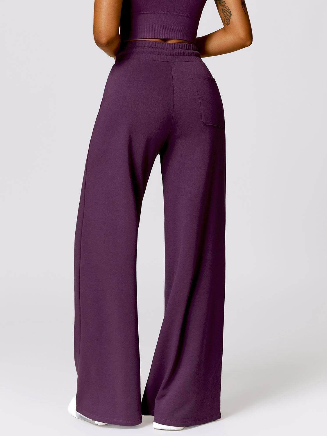 Drawstring High Waist Active Pants - 808Lush