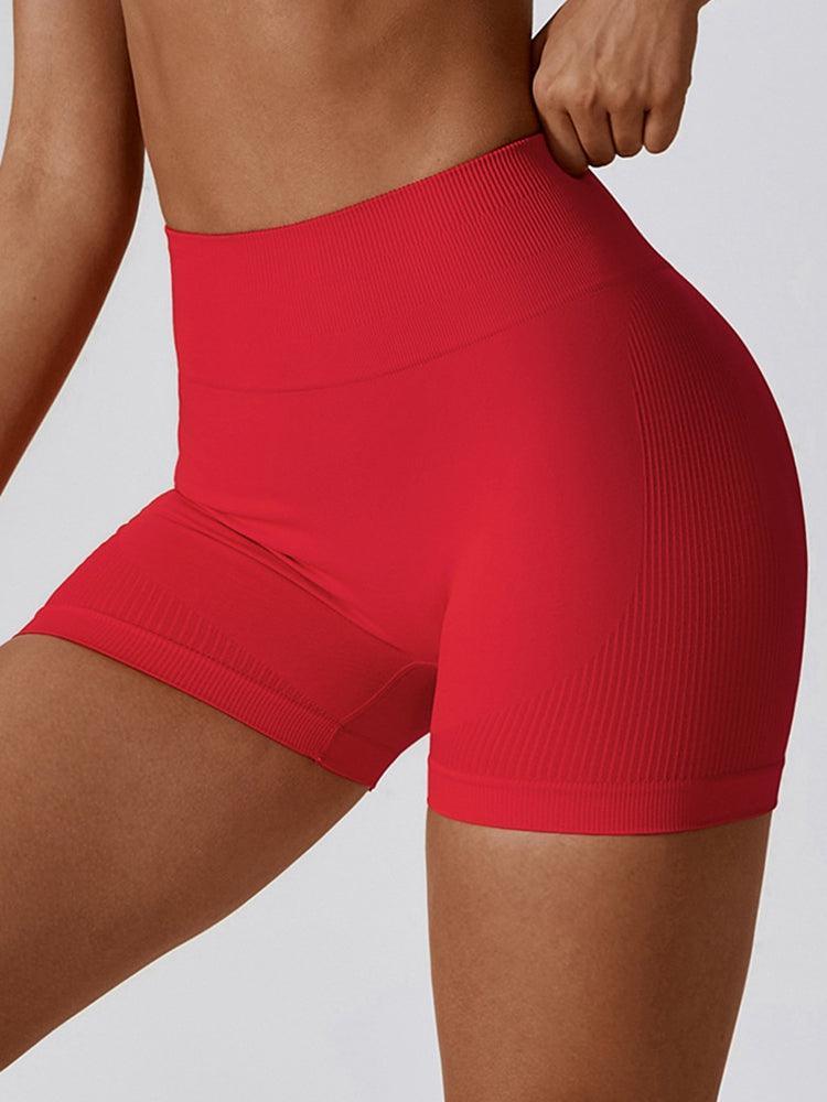 Wide Waistband Slim Fit Sports Shorts - 808Lush