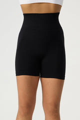 High Waist Wide Waistband Active Shorts - 808Lush