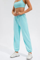 Drawstring Active Pants with Pockets - 808Lush