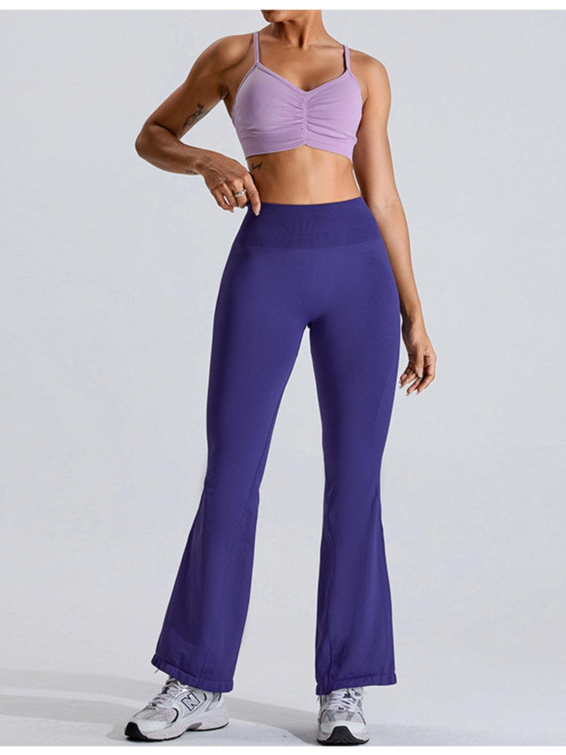 High Waist Bootcut Active Pants - 808Lush