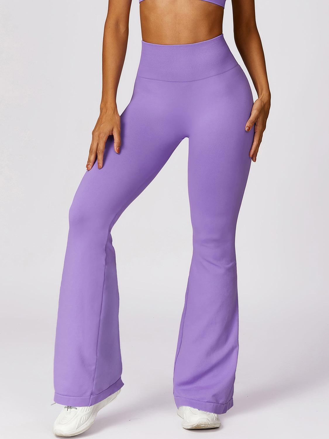 Wide Waistband High Waist Bootcut Pants - 808Lush