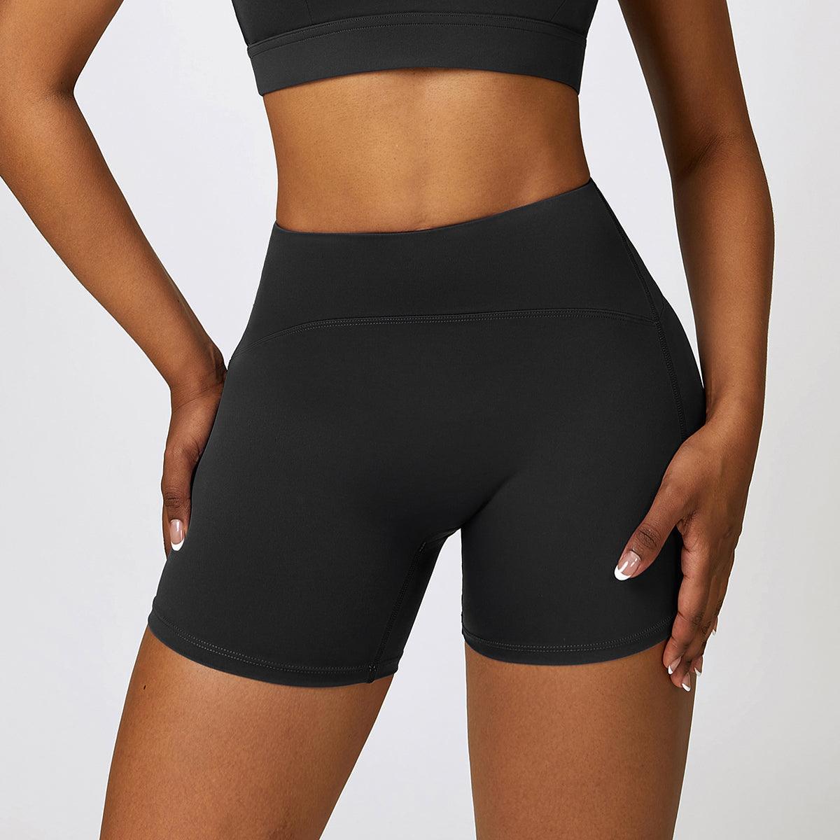 Wide Waistband Slim Fit Sports Shorts - 808Lush