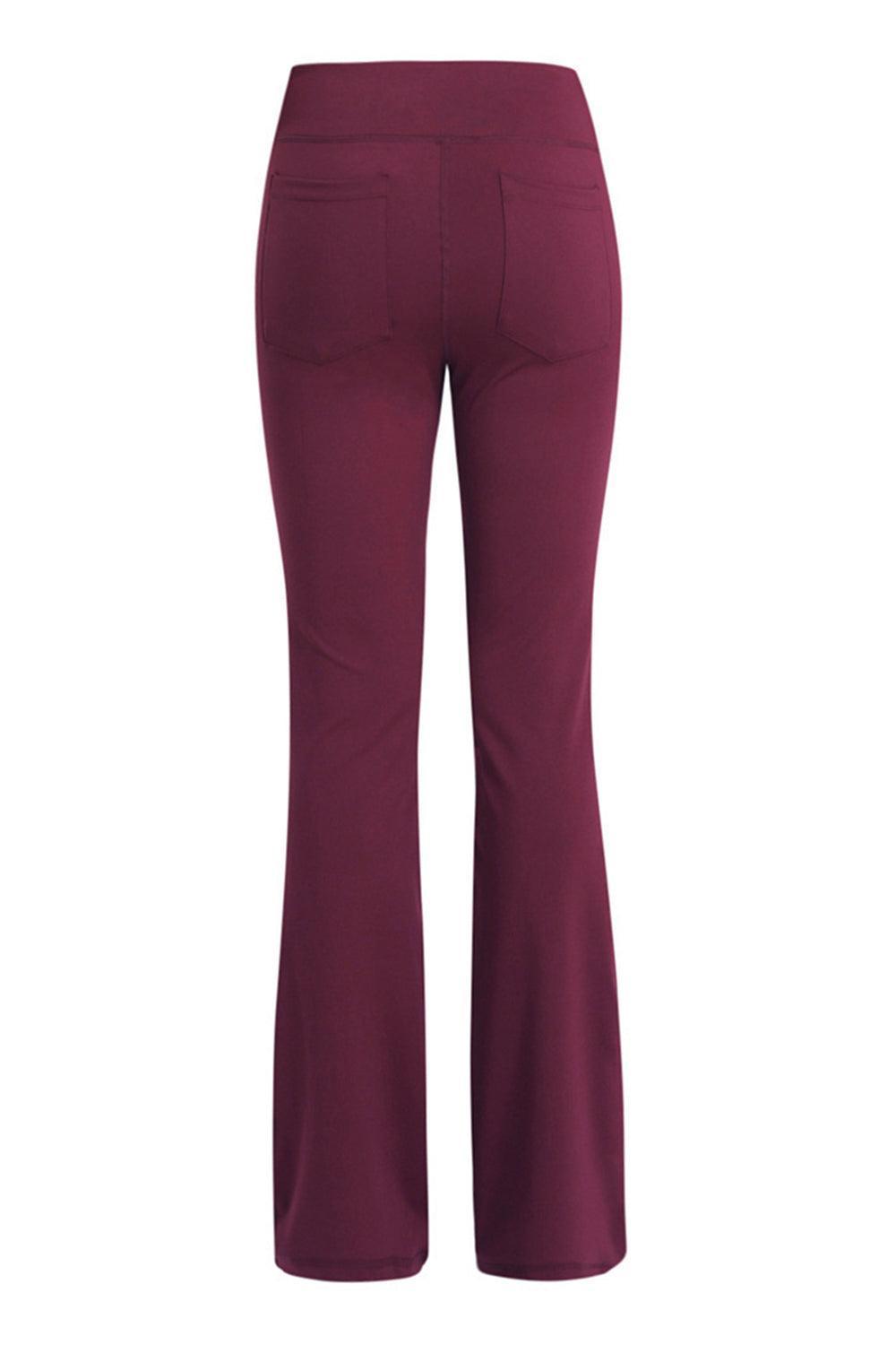 Pocketed High Waist Active Pants - 808Lush