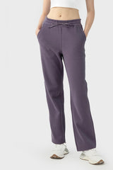 Drawstring Waist Sports Pants with Pockets - 808Lush