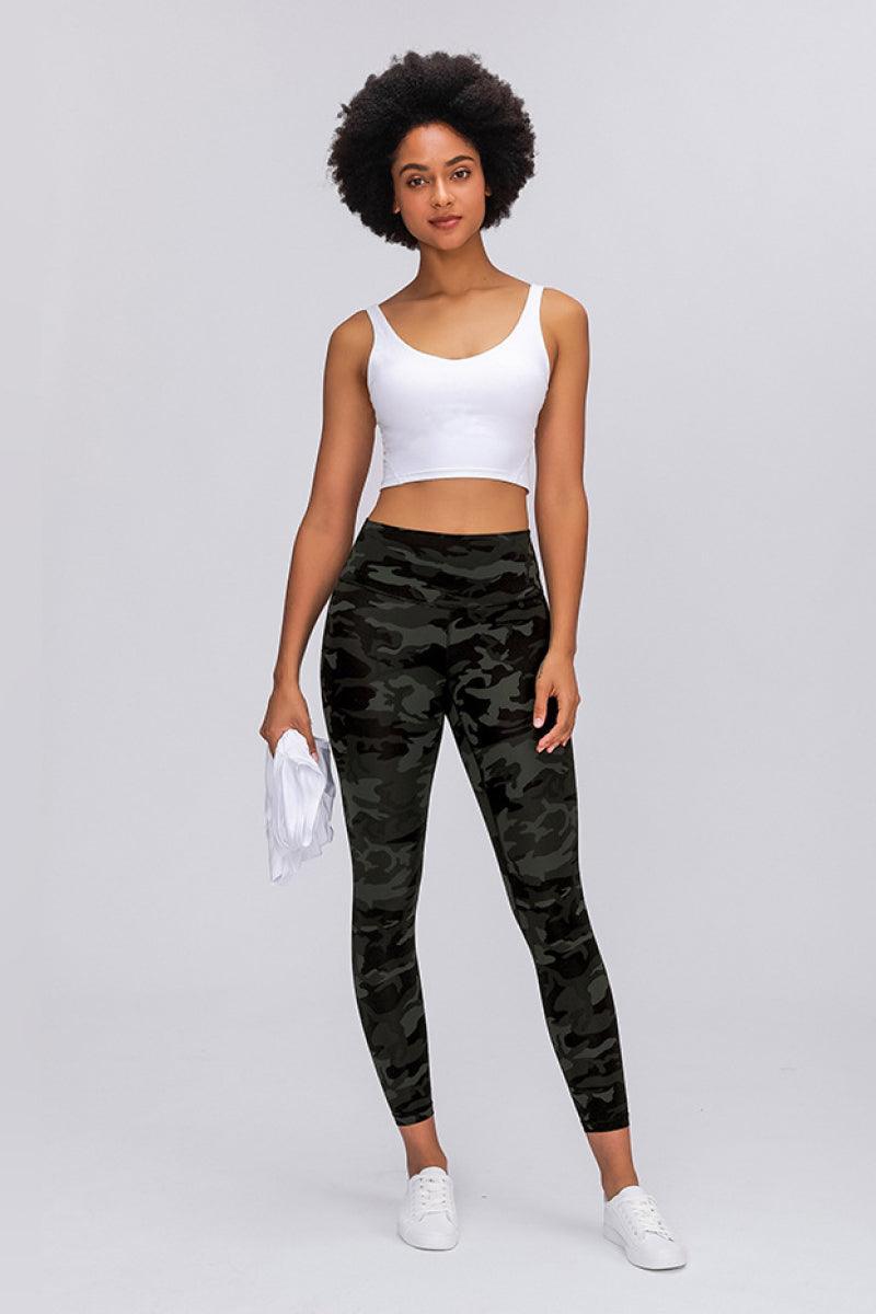 Wide Seamless Band Waist Sports Leggings - 808Lush