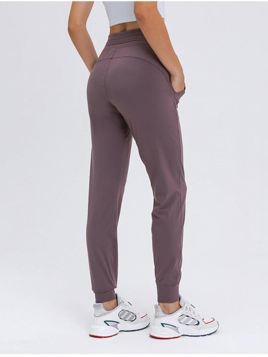 Double Take Tied Joggers with Pockets - 808Lush