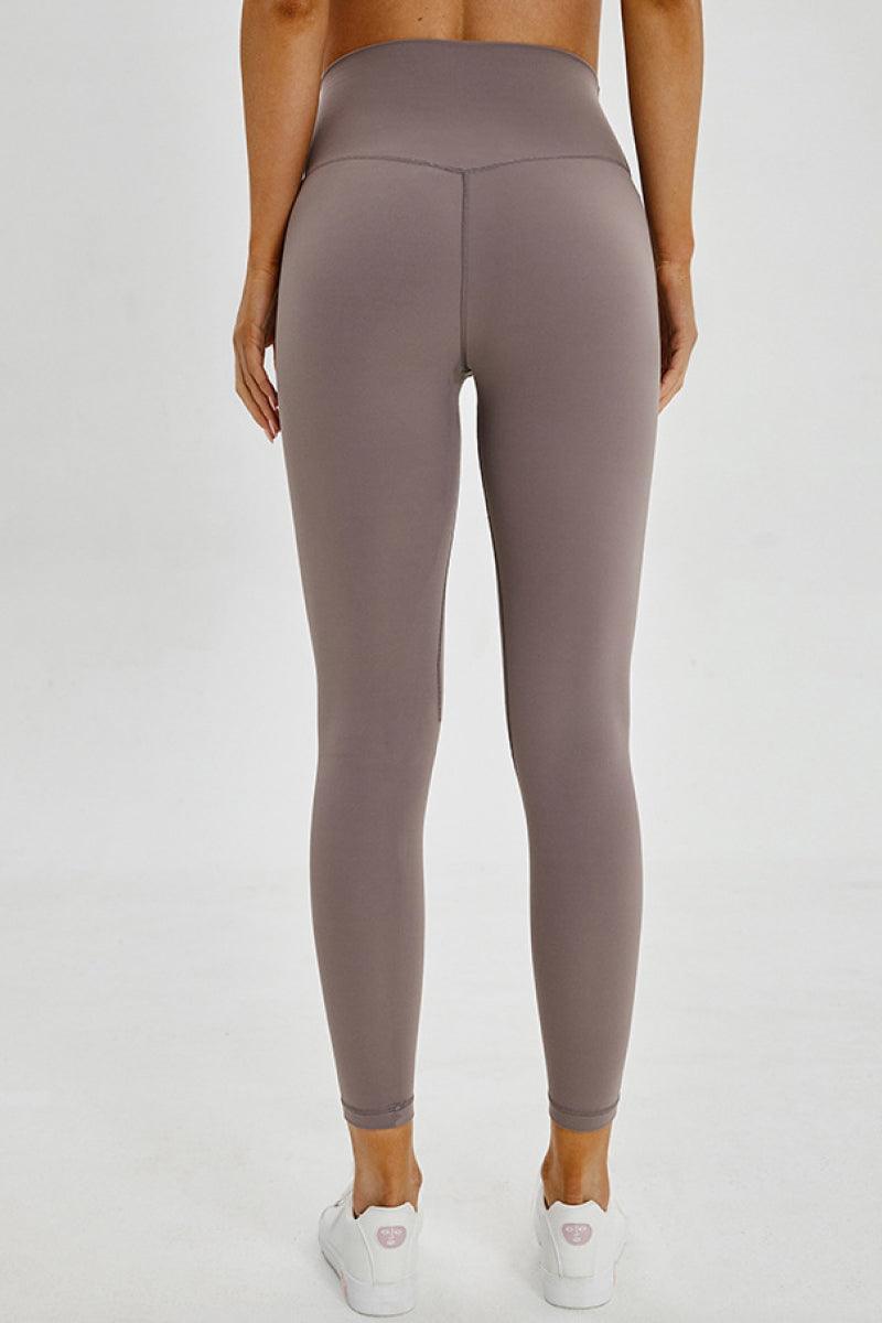 Wide Seamless Band Waist Sports Leggings - 808Lush