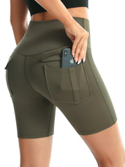 Pocketed High Waist Active Shorts - 808Lush