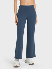 Wide Leg Slit Sport Pants with Pockets - 808Lush