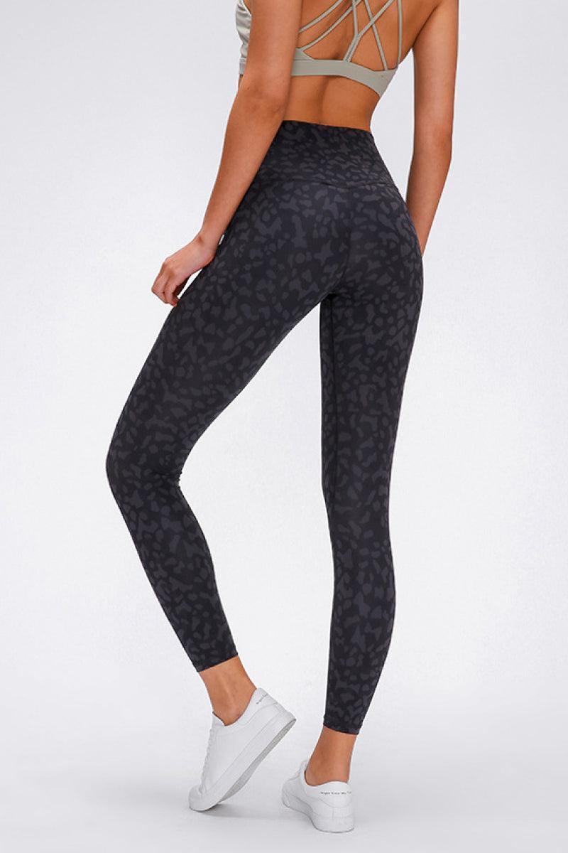 Wide Seamless Band Waist Sports Leggings - 808Lush