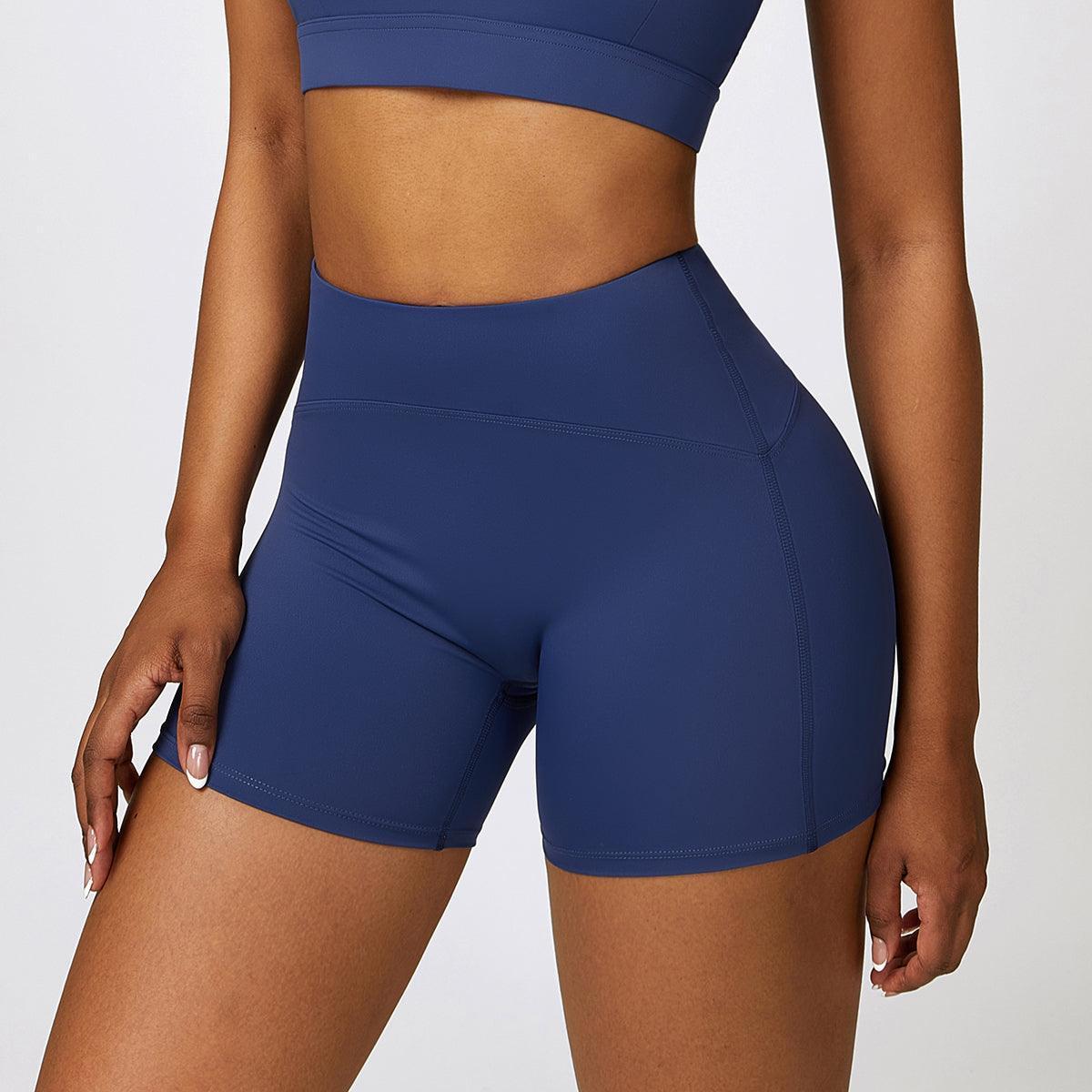 Wide Waistband Slim Fit Sports Shorts - 808Lush