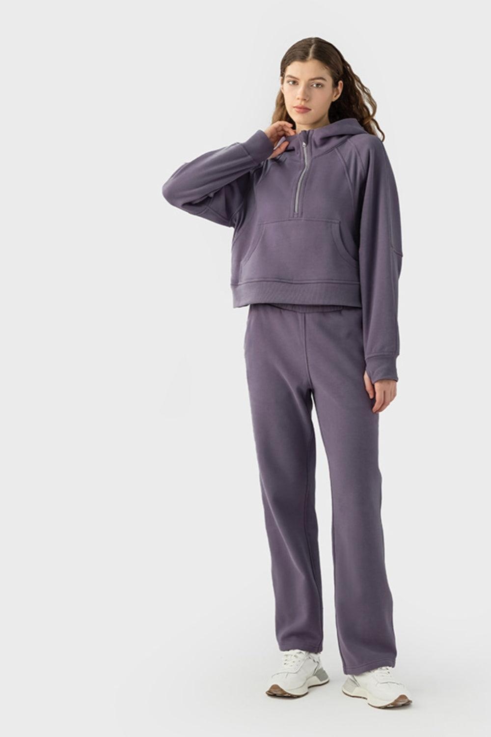 Drawstring Waist Sports Pants with Pockets - 808Lush