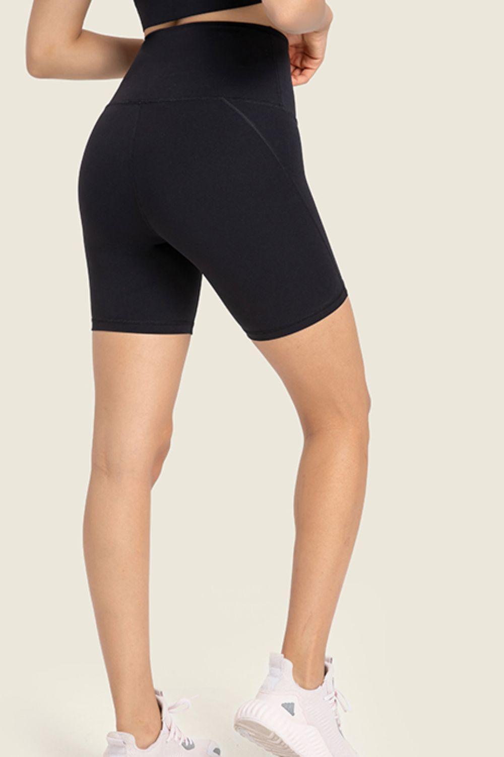 Seamless High-Rise Wide Waistband Biker Shorts - 808Lush