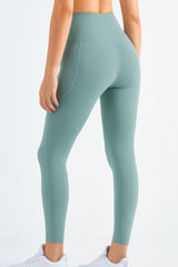 Highly Stretchy Elastic Waistband Pocket Yoga Leggings - 808Lush