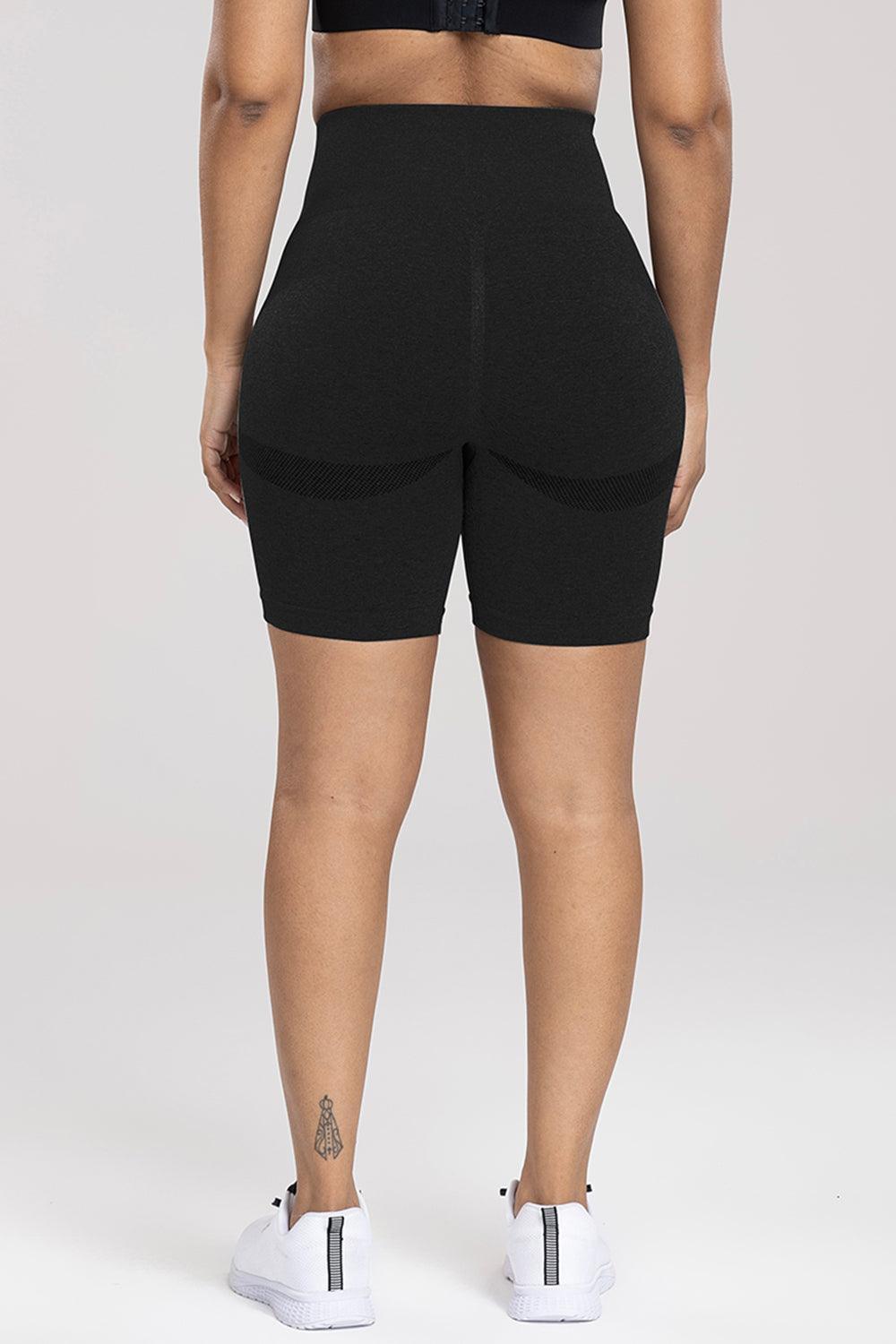 Wide Waistband High Waist Active Shorts - 808Lush